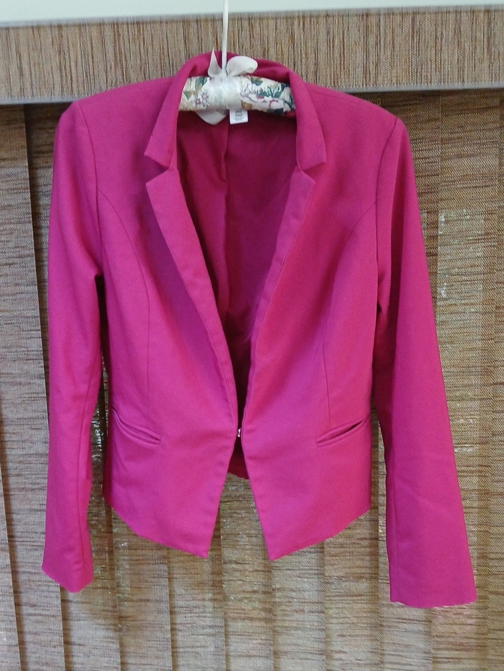 Hot Pink Open-Front Women's Blazer